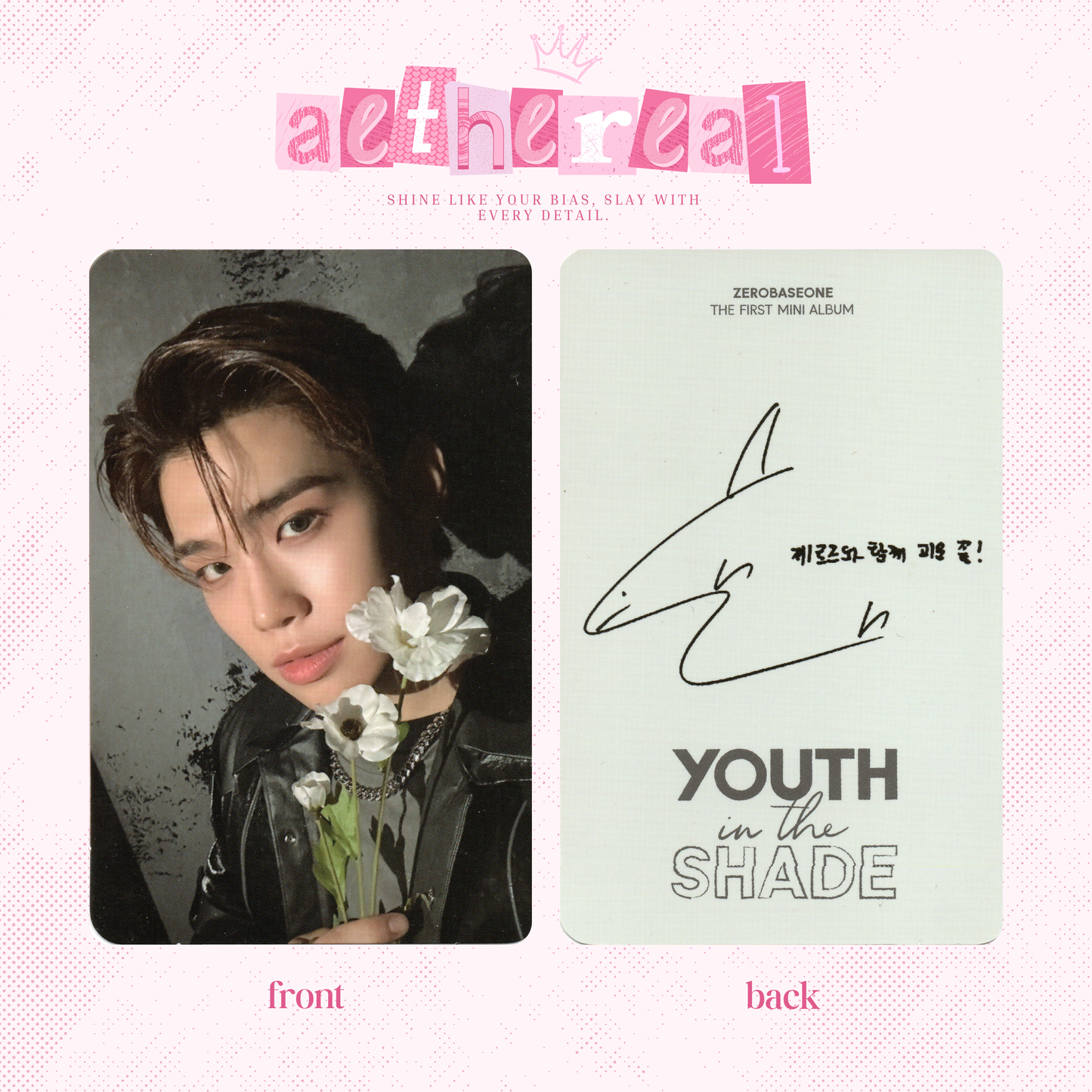 Zerobaseone - youth in the shade photocard