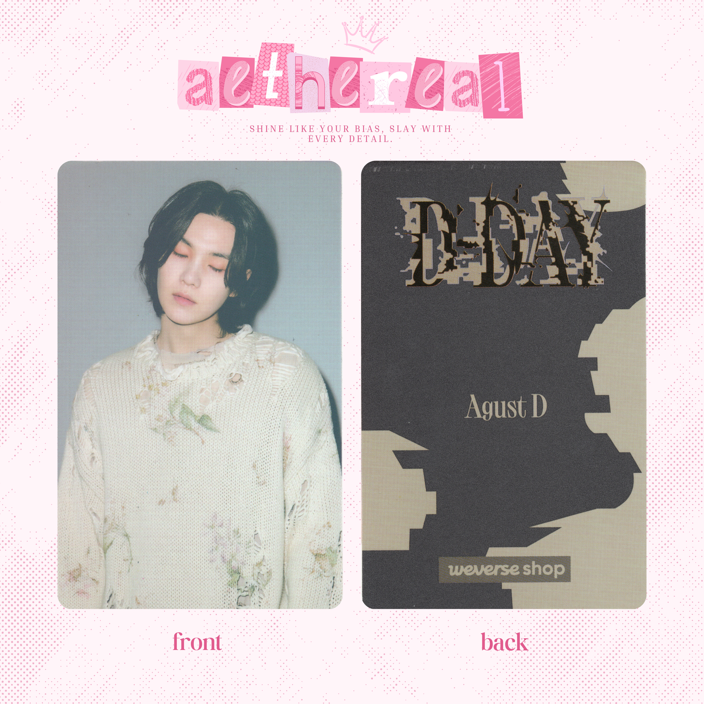 Agust D - D-Day photocard
