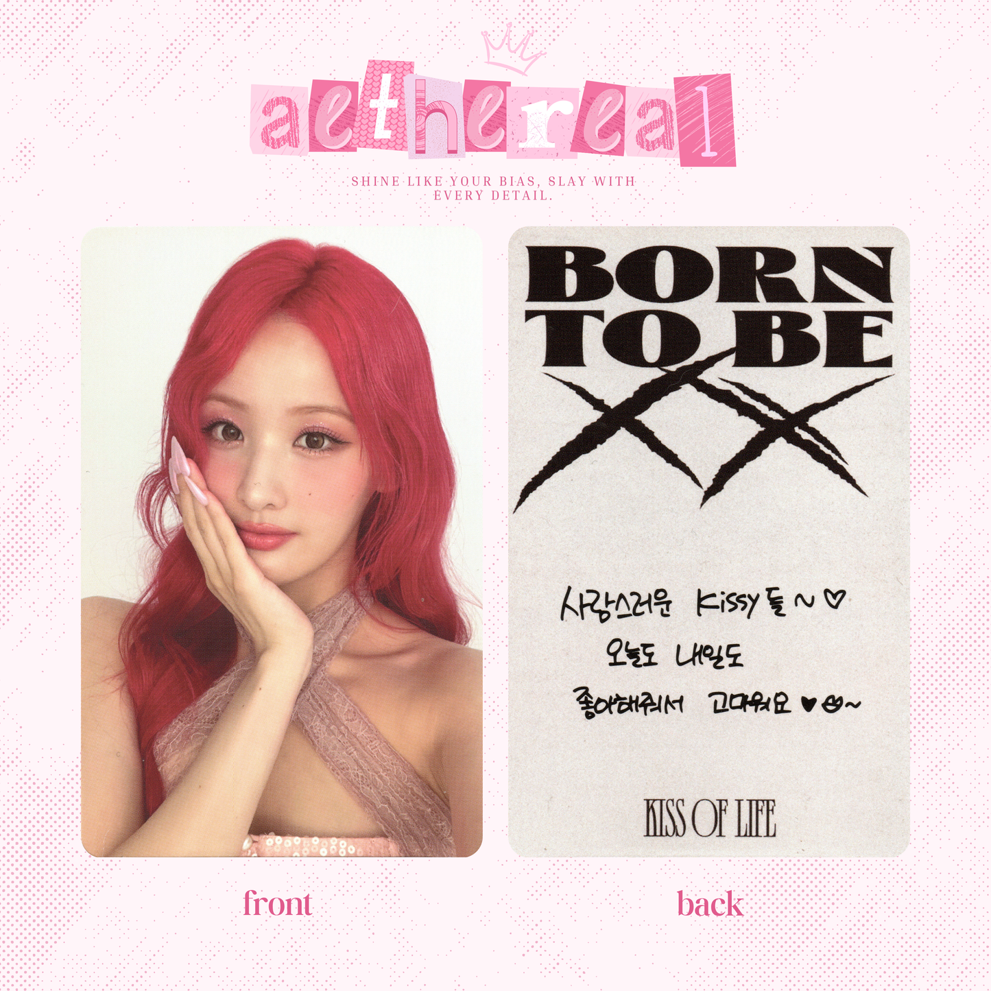 Kiss of life - Born to be xx photocard
